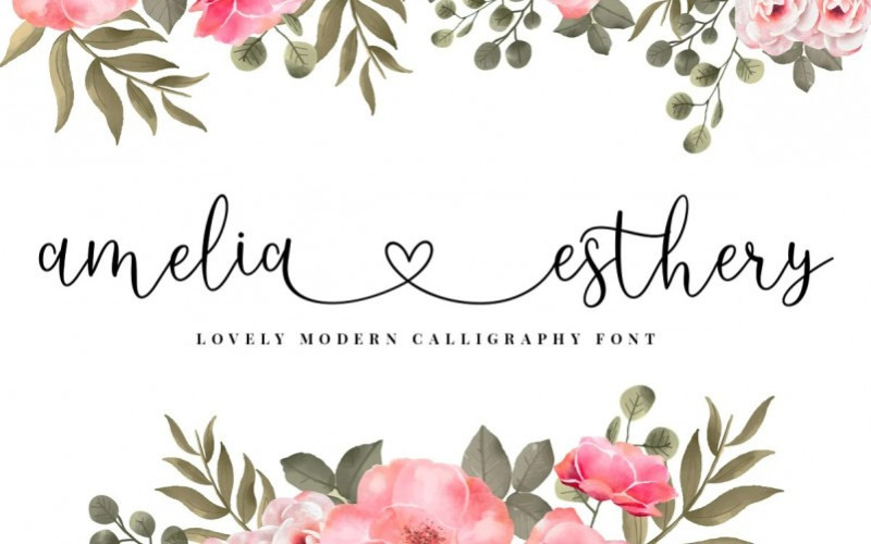 Amelia Esthery Calligraphy Font