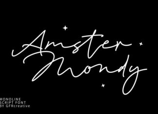 Amster Mondy Handwritten Font