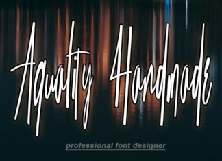 Aquality Handmade Script Font