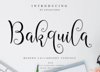 Bakquila Calligraphy Font