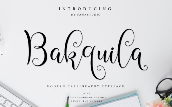 Bakquila Calligraphy Font