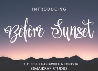 Before Sunset Script Font