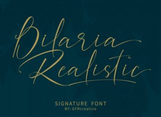 Bilaria Realistic Script Font