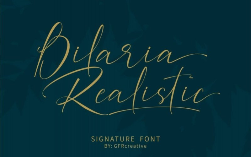 Bilaria Realistic Script Font