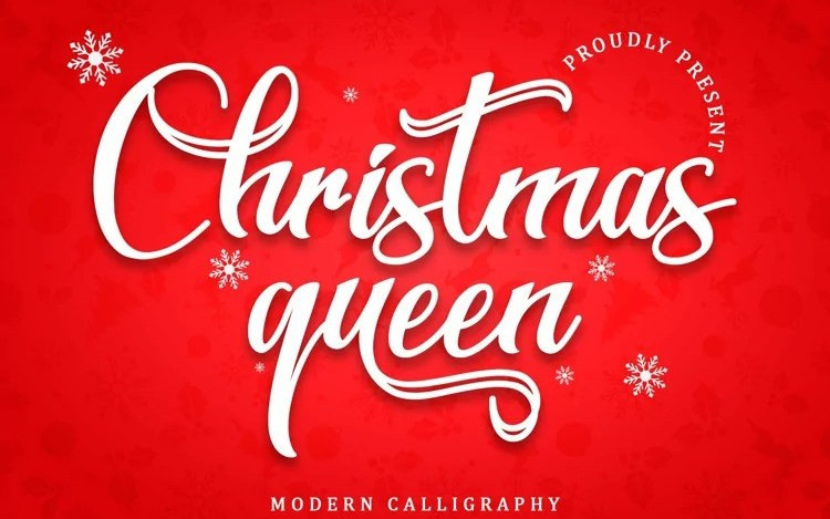 Christmas Queen Calligraphy Font
