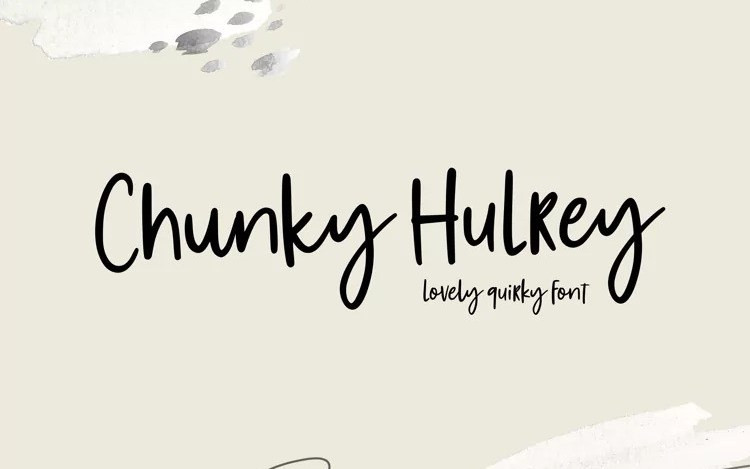 Chunky Hulrey Handwritten Font