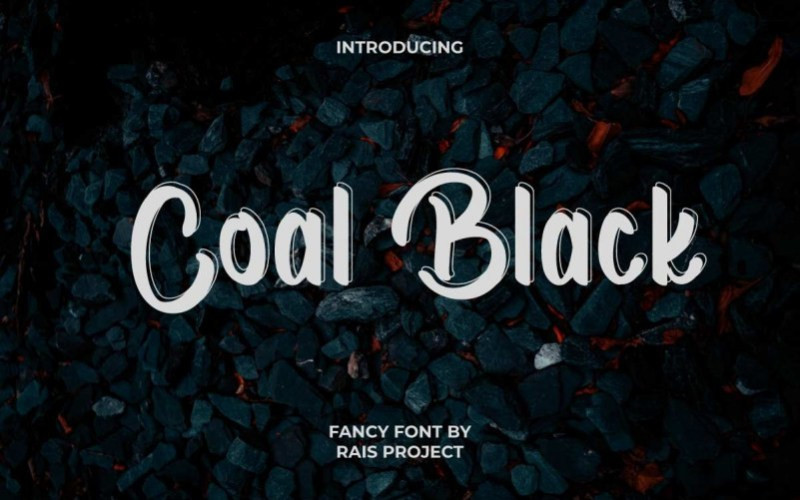 Coal Black Brush Font