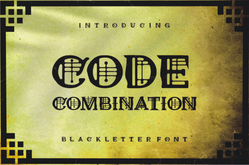 Code Combination Display Font