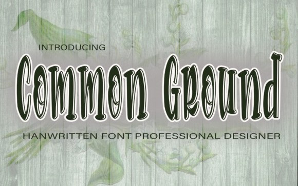 Common Ground Display Font