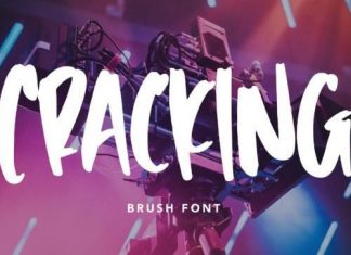 Cracking Brush Font