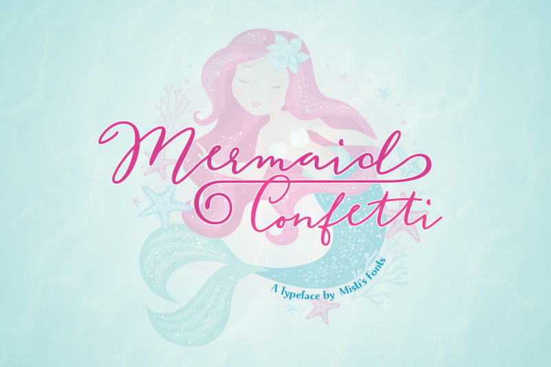 Mermaid Confetti Script Font