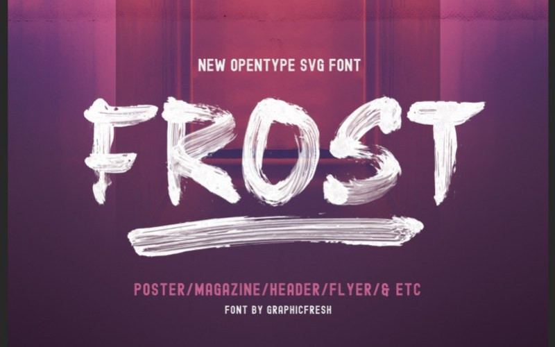 Frost Vector Brush Font