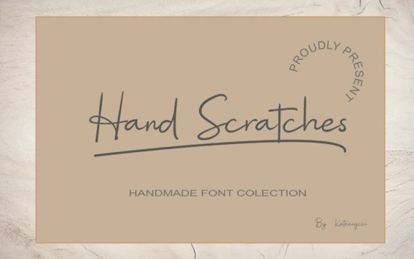 Hand Scratches Handwritten Font