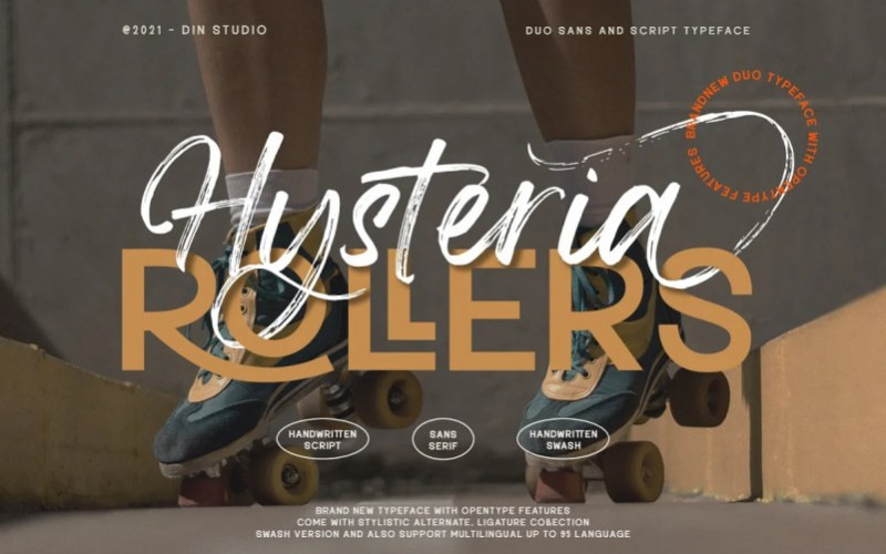 Hysteria Rollers Sans Serif Font
