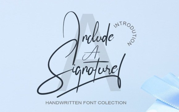 Include A Signature Script Font