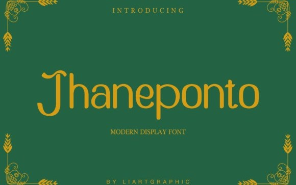 Jhaneponto Display Font