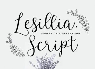 Lesillia Calligraphy Font