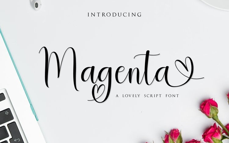 Magenta Calligraphy Font