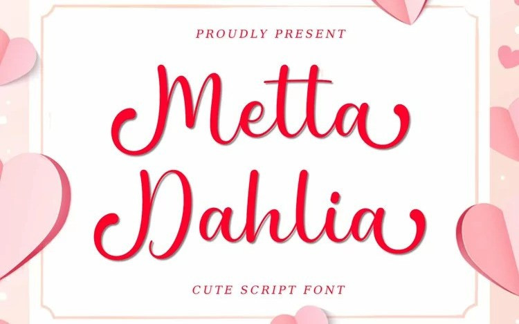 Metta Dahlia Script Font