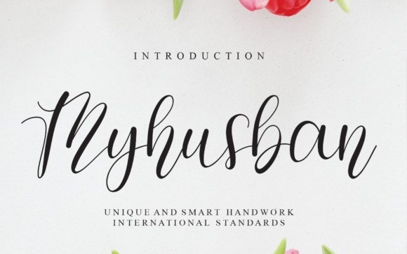 Myhusban Calligraphy Font