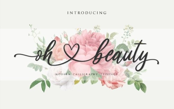 Oh Beauty Calligraphy Font