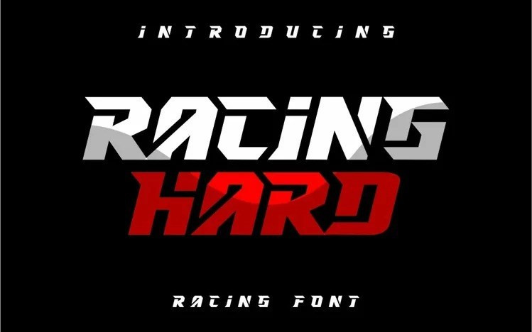 RACING HARD Display Font