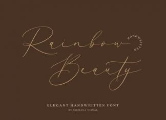 Rainbow Beauty Calligraphy Font