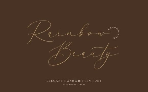 Rainbow Beauty Calligraphy Font