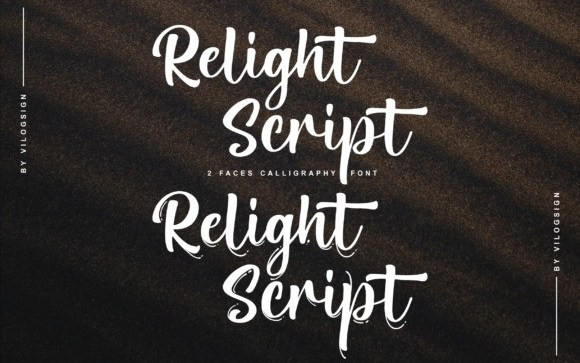 Relight Calligraphy Font