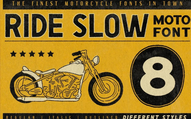 Ride Slow Display Font
