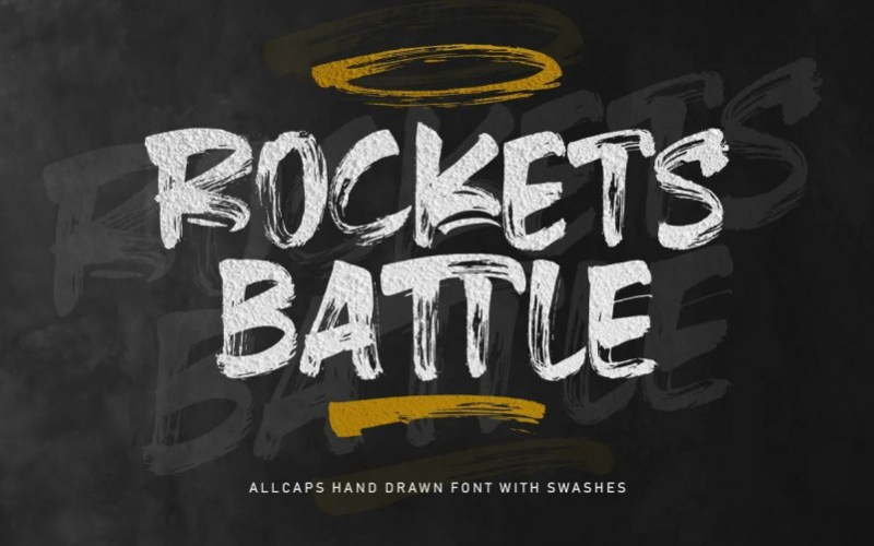 Rockets Battle Brush Font