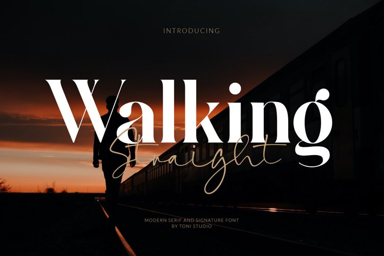 Walking Straight Font Duo