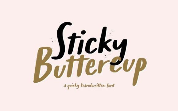 Sticky Buttercup Brush Font