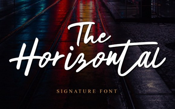 The Horizontal Script Font
