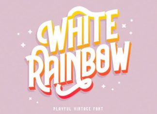 White Rainbow Display Font