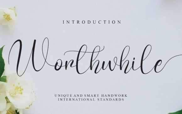 Worthwhile Calligraphy Font