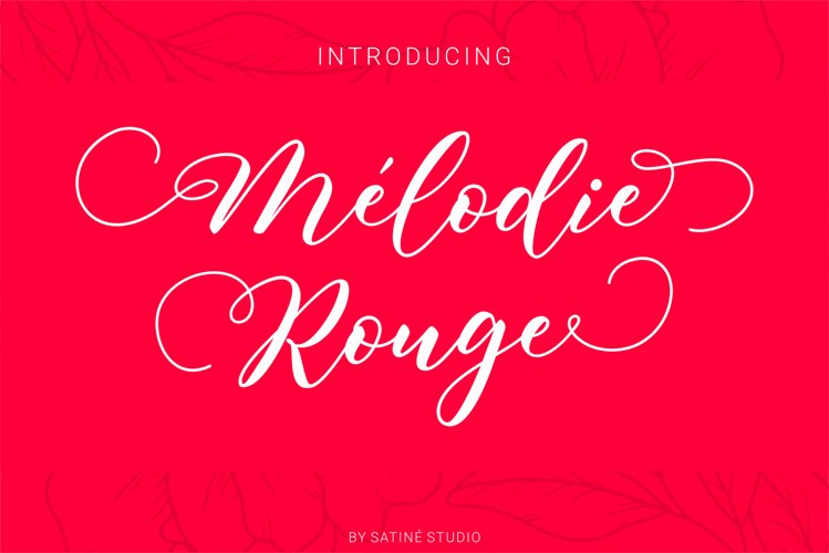 Melodie Rouge Calligraphy Font