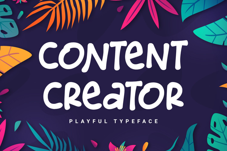 Content Creator Display Font