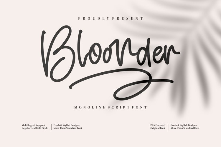 Bloonder Handwritten Font