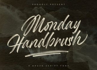 Monday Handbrush Brush Font