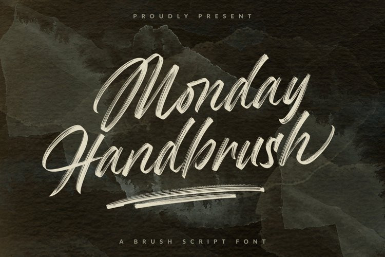 Monday Handbrush Brush Font