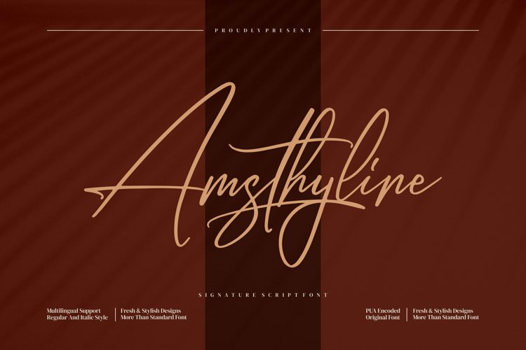 Amsthyline Script Font