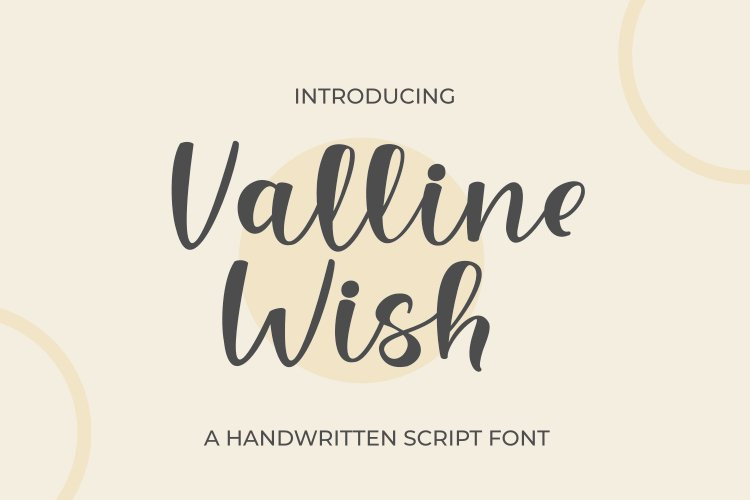 Valline Wish Handwritten Font