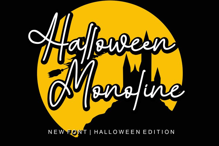 Halloween Monoline Script Font