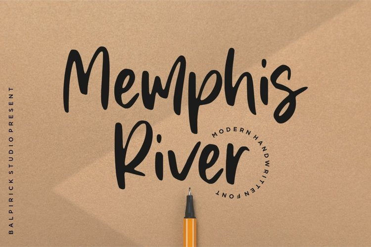 Memphis River Script Font