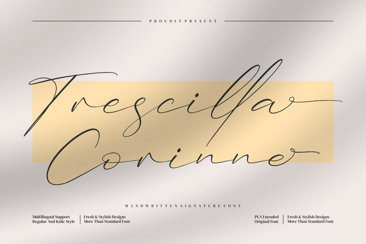 Trescilla Corinne Handwritten Font