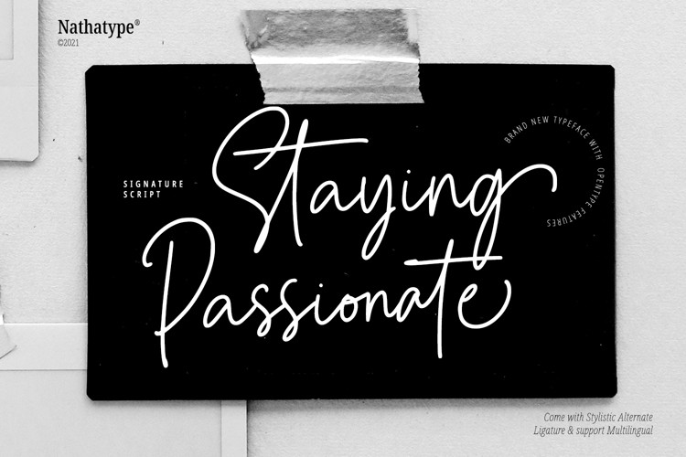 Staying Passionate Script Font