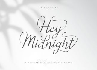 Hey Midnight Calligraphy Font