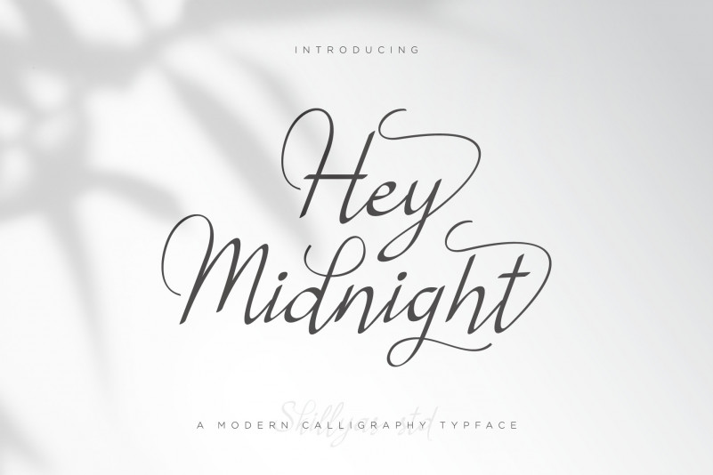 Hey Midnight Calligraphy Font