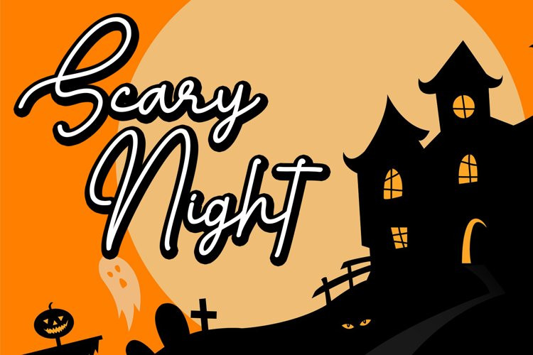 Halloween Monoline Script Font